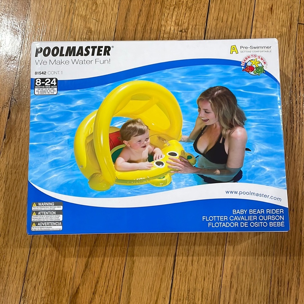 New Pool Master Baby Bear Rider, Pool Float Ages 8 to 24 Months.